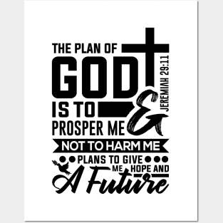 Christian Bible Verse Jeremiah 29:11 Personalised Posters and Art